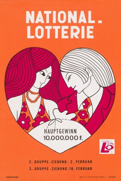 Hauptgewinn 10.000.000 F. 2. Gruppe-Ziehung: 2. Februar. 3. Gruppe-Ziehung: 16. Februar