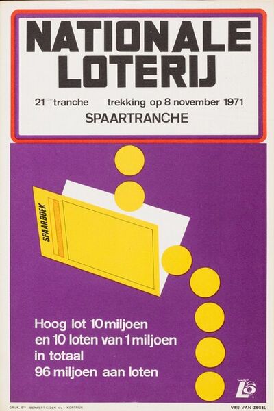 21ste tranche, trekking op 8 november 1971. Spaartranche