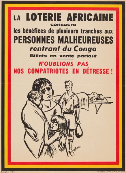 La Loterie Africaine consacre les bénéfices de plusieurs tranches aux personnes malheureuses rentrant du Congo. Billets en vente partout. N'oublions pas nos compatriotes en détresse!
