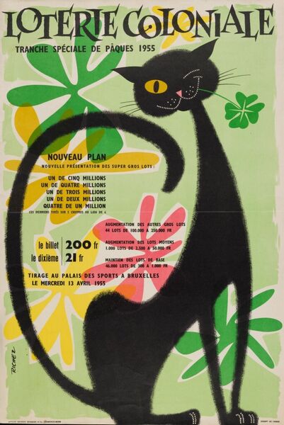 Loterie Coloniale. Tranche spéciale de Pâques 1955