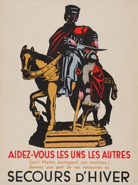 Aidez-vous les uns les autres. Saint Martin partageait son manteau ; donnez une part de vos ressources au Secours d'Hiver