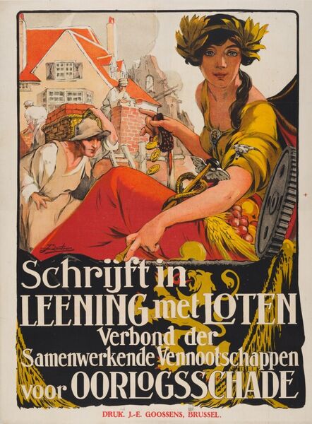 Schrijft in leening met loten. Verbond der Samenwerkende Vennootschappen voor Oorlogsschade