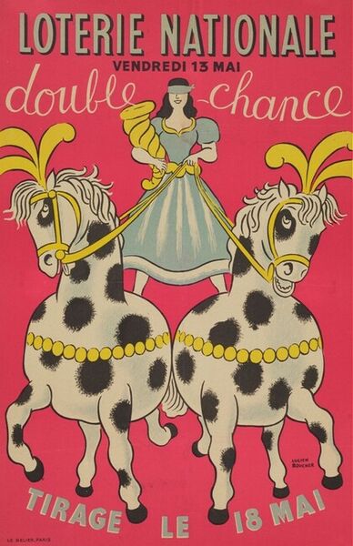 Loterie Nationale. Vendredi 13 mai. Double chance. Tirage le 18 mai.