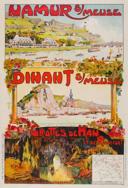 Namur s/Meuse. Dinant s/Meuse. Grottes de Han et de Rochefort