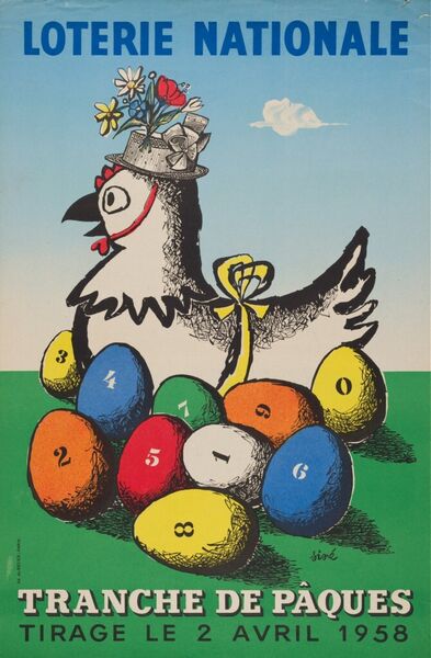 Loterie Nationale. Tranche de Pâques. Tirage le 2 avril 1958