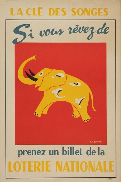 La clé des songes. Si vous rêvez de (éléphant), prenez un billet de la Loterie Nationale