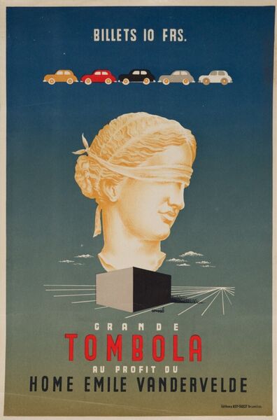 Grande Tombola au profit du Home Emile Vandervelde