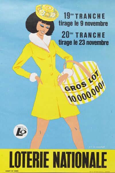 19ème tranche, tirage le 9 novembre. 20ème tranche, tirage le 23 novembre. Gros lot 10.000.000 F