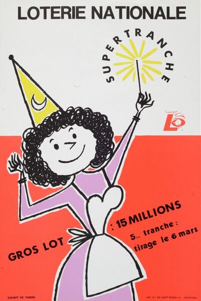 Supertranche. Gros lot : 15 millions. 5ème tranche : tirage le 6 mars