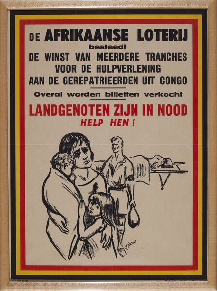 De Afrikaanse Loterij besteedt de winst van meerdere tranches voor de hulpverlening aan de gerepatrieerden uit Congo. Overal worden biljetten verkocht. Landgenoten zijn in nood. Help hen!