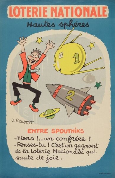 Loterie Nationale. Hautes sphères. Entre spoutniks !