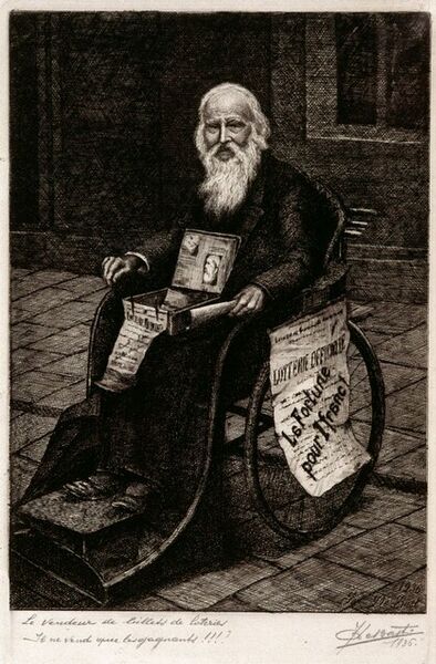 Le vendeur de billets de loteries. Il ne vend que les gagnants !!!?