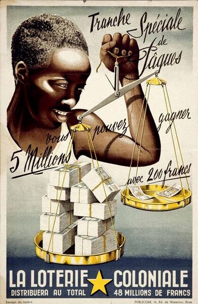 Tranche spéciale de Pâques, vous pouvez gagner 5 millions...avec 200 francs. La Loterie Coloniale distribuera au total 48 millions de francs.
