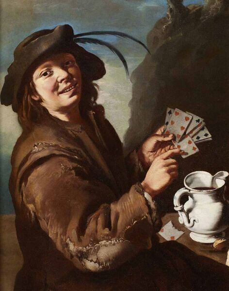 Couple jouant à un jeu de cartes