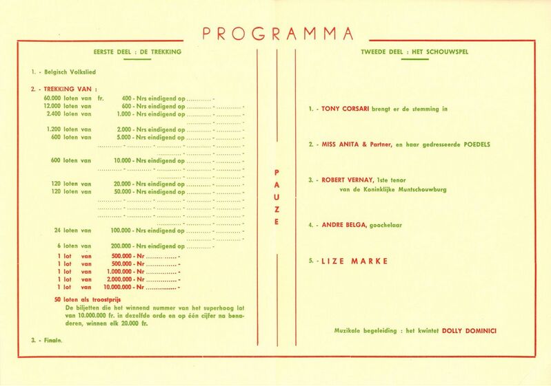 Trekking van de 9de tranche. Programma