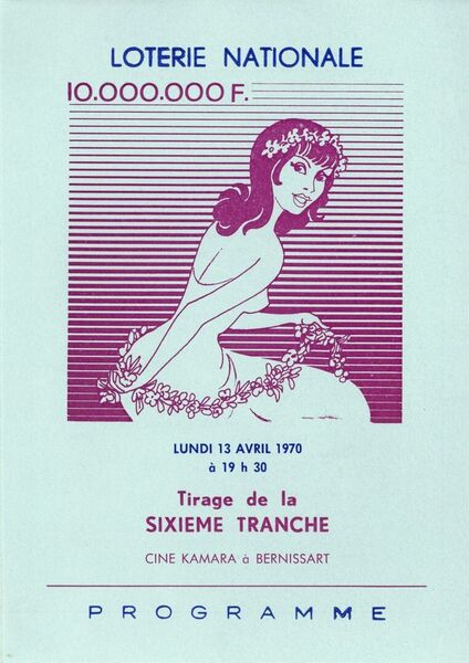 Tirage de la Sixième Tranche. Programme