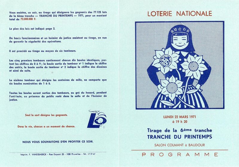 Tirage de la 6ème tranche. Tranche du printemps. Programme