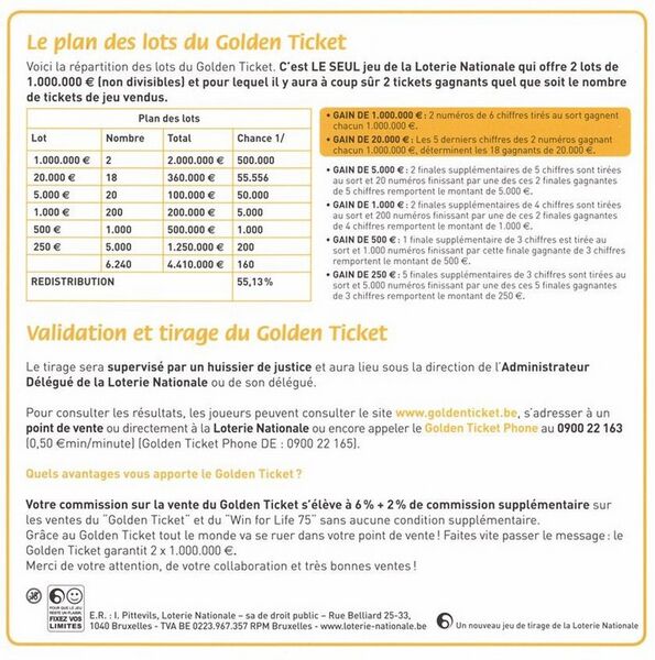 Il ya de l'or dans votre point de vente. Gagnez 2 x 1.000.000 €